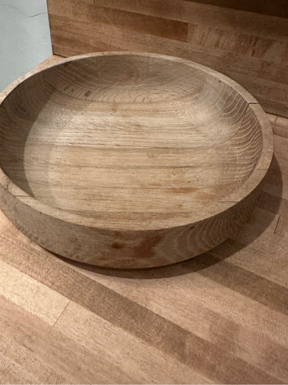 Crate & Barrel Aaron Probyn Rustic Wooden Bowl - Picture 5 of 6